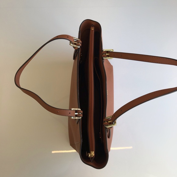 Tory Burch Brown Saffiano Leather Tote - Picture 6 of 7
